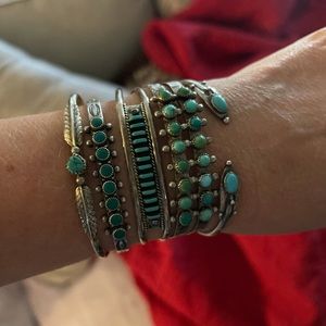 Hassie Zuni Needlepoint Turquoise Navajo Cuff